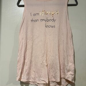 Calia by Carrie Underwood “I Am Stronger Than Anybody Knows” Pink Tank- S
